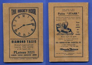 1926 “the Hockey Hour” Rare Book Pittsburg Pirates Morenz Clancy Nhl Schedule