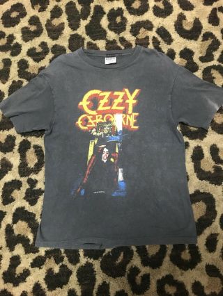 Vintage 80s Ozzy Osbourne Concert T Shirt Speak Of The Devil Tour Black Sabbath