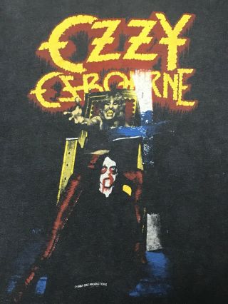 Vintage 80s Ozzy Osbourne Concert T Shirt Speak Of The Devil Tour Black Sabbath 2