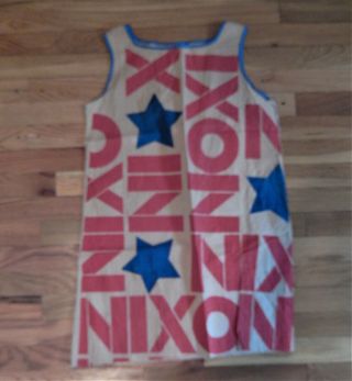 Vintage President Nixon Campaign Paper Mini Dress