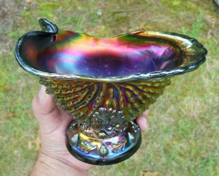 Rare Vintage Northwood Dugan Nautilus Purple Carnival Glass Creamer Whimsey