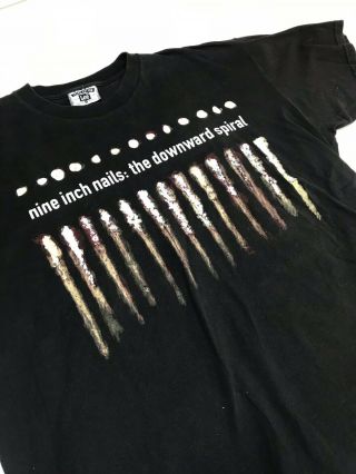 Vintage Nine Inch Nails T - Shirt 1994 Nin The Downward Spiral Xl