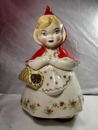 Vintage Little Red Riding Hood Cookie Jar