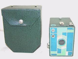 Kodak No 2 Beau Brownie Rare Green Color - Case - Doublet Lens - Made In Usa