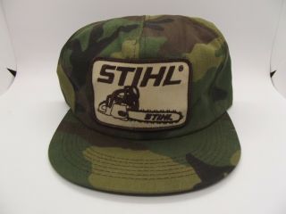Vintage Stihl Chainsaw Camo Snapback Trucker Hat Cap K Brand