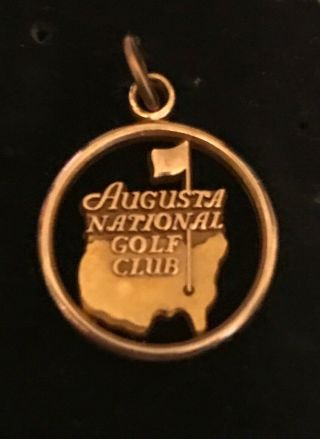 Vintage Augusta National Golf Club Member 10k Gold Pendant Angc Masters