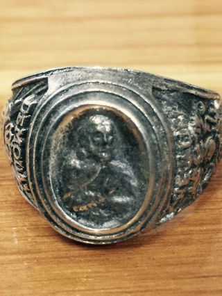 Vintage Sterling Silver Masonic Demolay Chevalier Ring Size 12