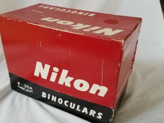 Vintage Nippon Kogaku Nikon J - B7 8x30 8.  5 Degrees Binoculars w Case & Box 3