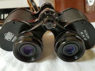 Vintage Nippon Kogaku Nikon J - B7 8x30 8.  5 Degrees Binoculars w Case & Box 4