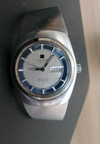 Tissot Seastar Automatic Vintage Mens Swiss Watch - Rare bracelet 8