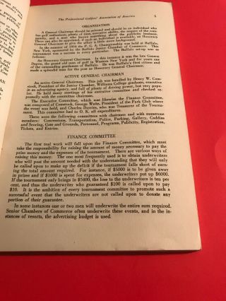 Vintage Golf Memorabilia / Tournament And Player Record Book / 1935 3