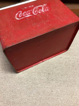 Vintage Coca Cola Red Cooler Ice Chest Pout Picnic 50s Rare Coke 8