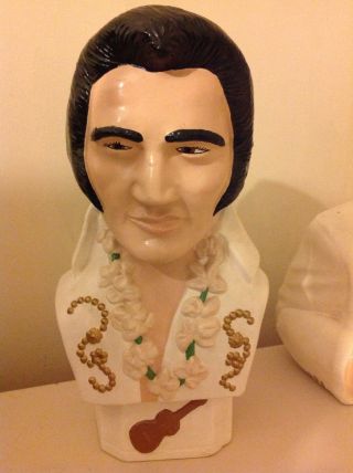 Vintage Elvis Presley Ceramic Head Bust Figure Statue Ornament