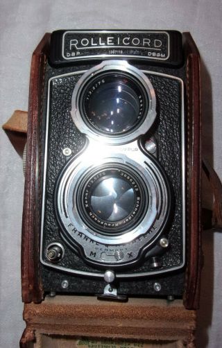 Vintage Rolleicord Dbp Dbgm Camera Heidosmat/xenar Lens W/case,  Lens Cap