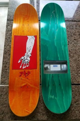 JK Industries Akira Tetsuo & Kaneda Skateboard Deck Set of 2 Hook - Ups Klein Rare 5