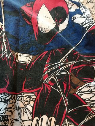 SPIDER - MAN 1995 XMEN Shirt Vtg XL marvel all over print Scarlet Double Sided 6