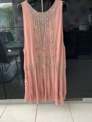Asos Sequin Vintage 20’s Gatsby Flapper Evening Dress Size 16