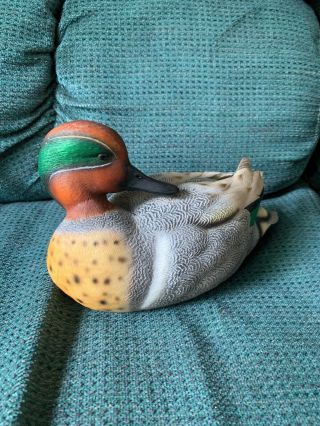 Ducks Unlimited Special Edition Green - Winged Teal Medallion Decoy