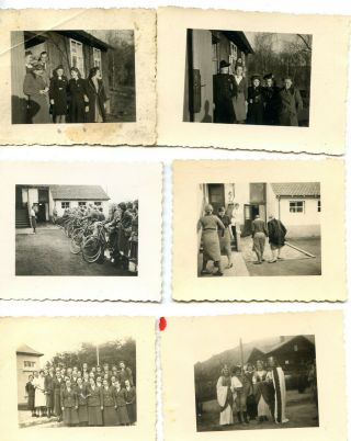 6 X Photo Ww2 German R.  A.  D.  Women Group,  Uniforms Wwii 853