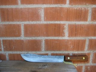 Vintage 9 " Blade Shapleigh Large Carbon Steel Butcher Knife Usa