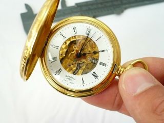 Rotary Pocket Watch Half Hunter MP597 Almost Vintage 1993 Box & Papers 2