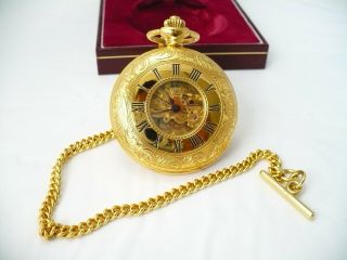 Rotary Pocket Watch Half Hunter MP597 Almost Vintage 1993 Box & Papers 6