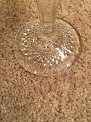 vintage 6” Tall Cut Glass Compote. 7