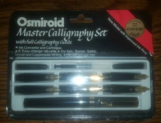 Osmiroid Master Calligraphy Set - 22k Gold Plated - Vintage Fountain Pen,