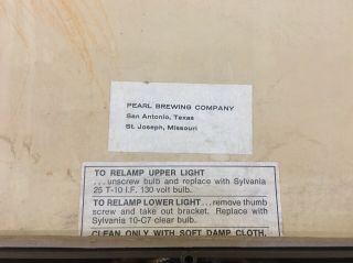 Rare Pearl Beer Advertisement Judge Roy Bean Lighted Sign 10