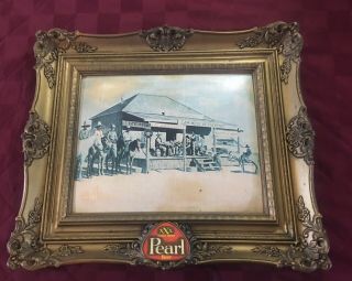 Rare Pearl Beer Advertisement Judge Roy Bean Lighted Sign