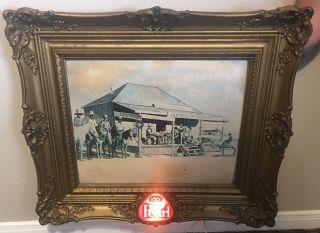 Rare Pearl Beer Advertisement Judge Roy Bean Lighted Sign 2