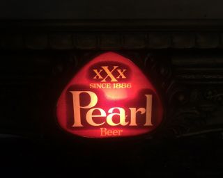 Rare Pearl Beer Advertisement Judge Roy Bean Lighted Sign 3