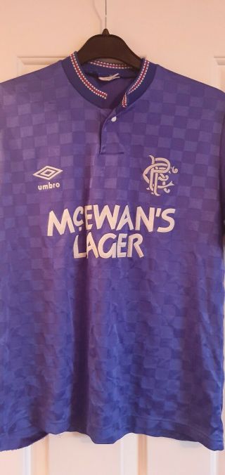 Rare Vintage Glasgow Rangers Shirt And Shorts 87 - 88 5