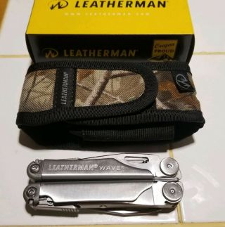 Vntg Leatherman Wave Multi - Tool W/limited Ed.  Camo Sheath 04/13