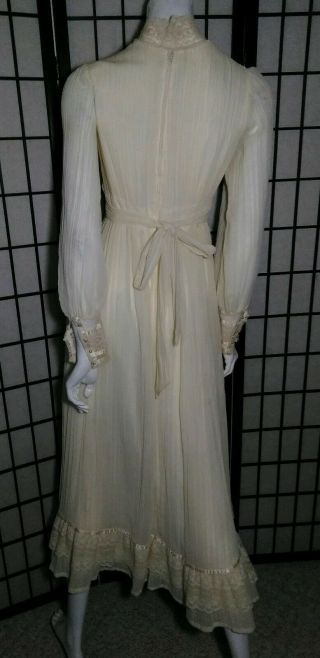 GUNNE SAX By Jessica Mclintock Lace Cream Ivory Maxi Romantic Renaissance Gown 9 2