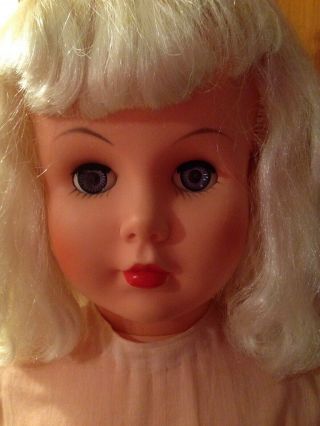 Patti Plsypal Type Walker Doll Platinum Hair Vintage 35 " - 36 "