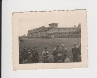 Ww2 Photo Of Elite Officer Addressing Soldiers 2 " X2.  75 "