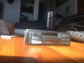 Vintage Old School Alpine 7513 Car Radio Cassette Stereo AND MANUEL 2