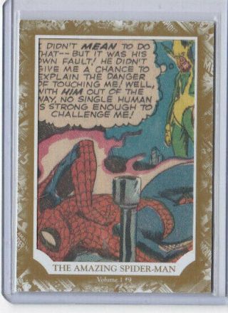 2011 Ud Marvel Beginnings Ultimate Marvel Vintage Comic Cut Panel Spiderman /68