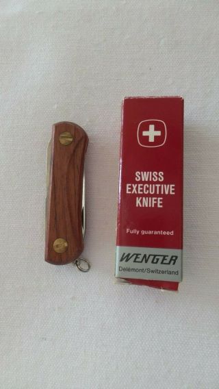 Wenger Swiss Army Knife Eka Wood Esquire 1990 Vintage