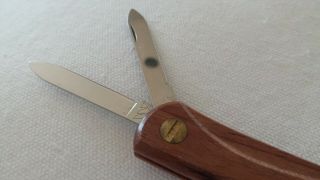 Wenger Swiss Army Knife EKA Wood Esquire 1990 Vintage 6