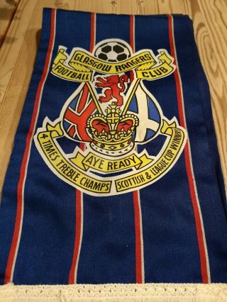 Glasgow Rangers Football Club Scarf Vintage