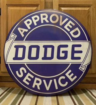 Dodge Approved Service Sign Car Truck Parts Tools Desoto Vintage Style Garage