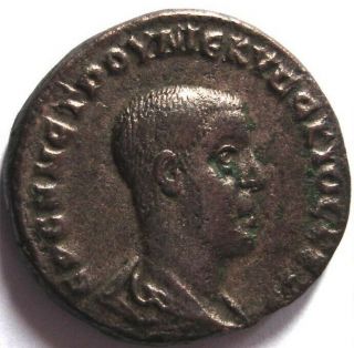 Rare Herennius Etruscus As Caesar Ad 249 - 251 Syria Antioch Billon Tetradrachm.