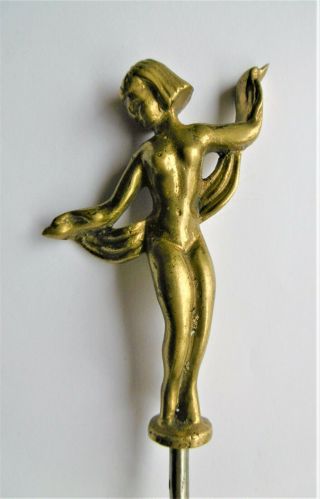 X Rare Swedish Art Deco Nude Dancing Girl Corkscrew - In Brass Made Ca 1930.