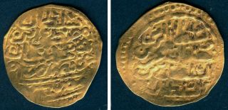 EGYPT MISR TURKEY OTTOMAN Gold Altin Misr Sultan Mustafa II 1106AH Rare 3
