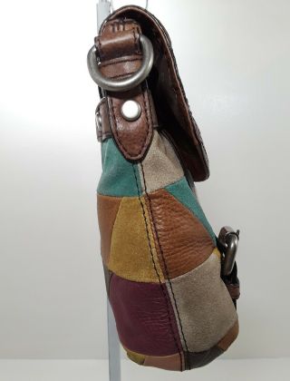Fossil 1954 live vintage maddox brown colorful patchwork satchel handbag ZB5045 3
