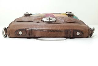 Fossil 1954 live vintage maddox brown colorful patchwork satchel handbag ZB5045 7