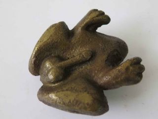 Vintage Brass Anatomical Frog Figurine With Balls And Penis