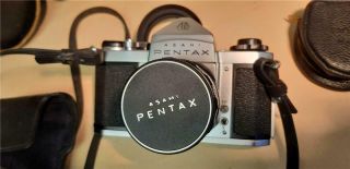 Vintage Asahi Pentax SV Outfit Takumar 55mm & 200mm Lenses plus 6